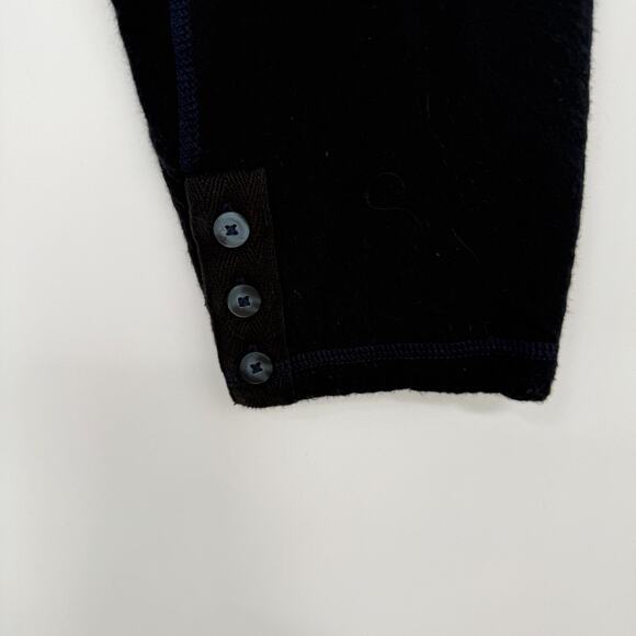 Carbon2Cobalt Henley Shirt Mens L Black Pullover Long Sleeve Casual Button Cuff - Picture 3 of 6